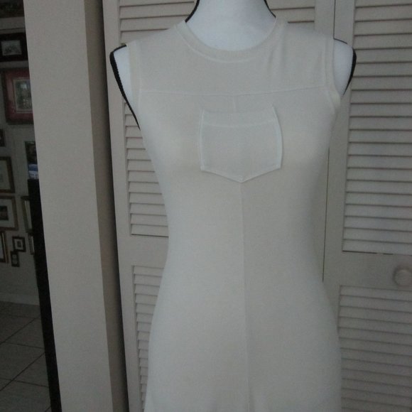 BCBG Dresses Spandex/Acetate Beige Long Sleeveless - Picture 5 of 7